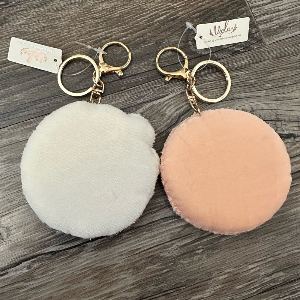 Viola Beaded Keychain Set – “What Would Dolly Do?” & “In Dolly We Trust” Charms - Picture 2 of 2